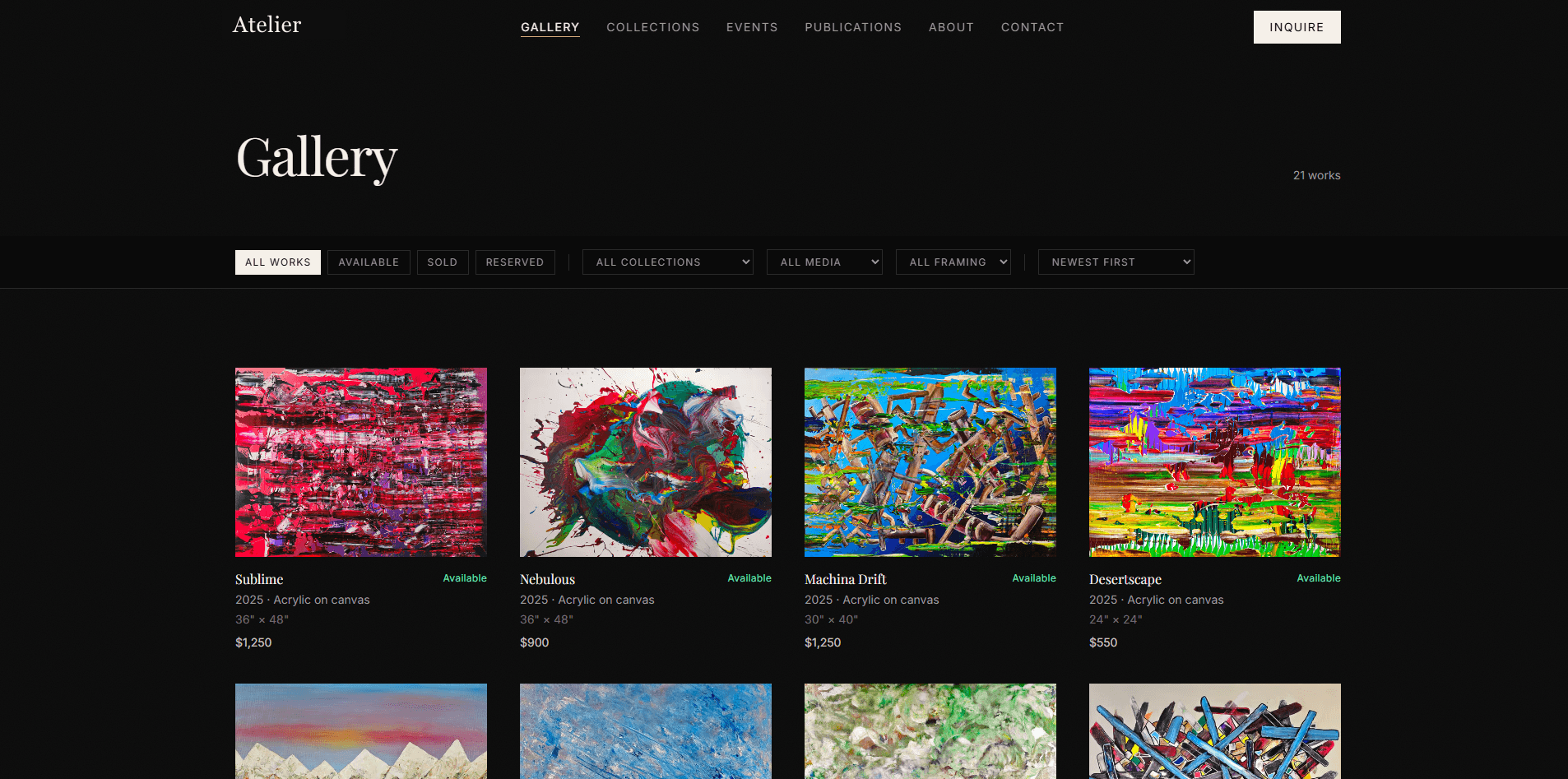 A custom website designed and built by RadinSoftware